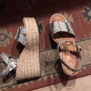 Sam Edelman Metallic Platform Sandals